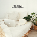 Vinyl Wall Art Decal - There Is Power In The Name Of Jesus - 8" x 30" - Modern Inspirational Religious God Faith Quote For Home Bedroom Office Church Decoration Sticker 4