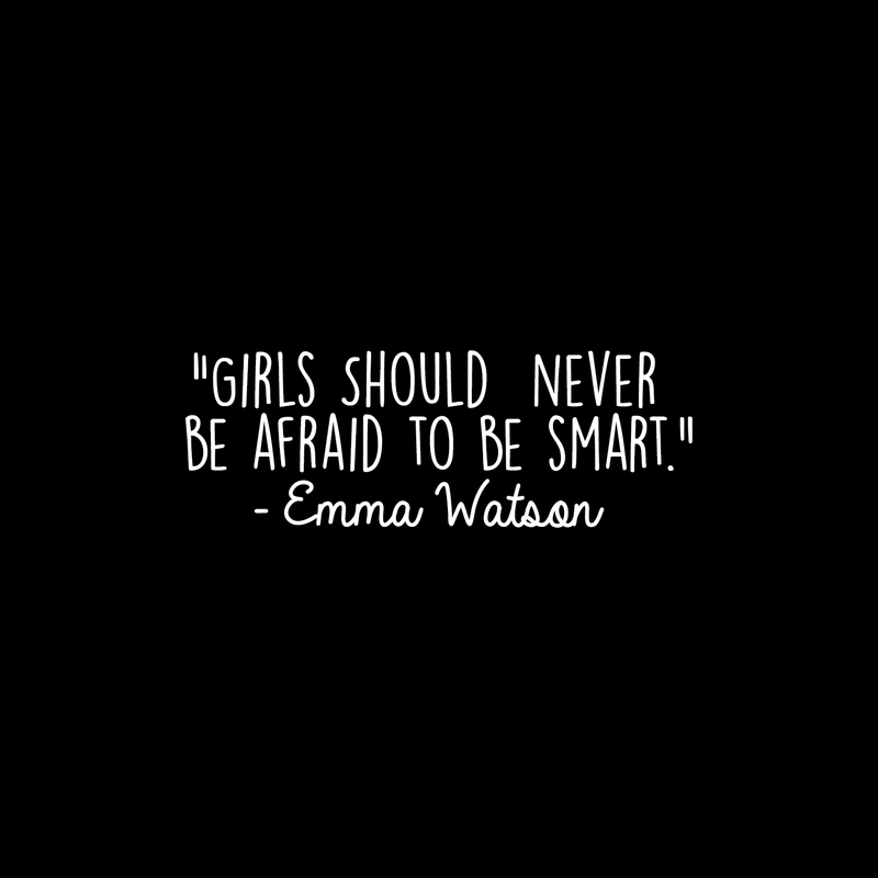 Vinyl Wall Art Decal - Girls Should Never Be Afraid To Be Smart - 10.5" x 30" - Modern Motivational  Women Quote For Home Living Room School Office Workplace Decoration Sticker 2