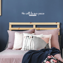 Vinyl Wall Art Decal - He Will Be Our Peace - 5.5" x 30" - Modern Inspirational Religious Quote For Home Bedroom Office Church Decoration Sticker 2