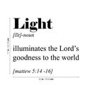 Vinyl Wall Art Decal - Light Bible Definition - 17" x 20" - Modern Inspirational Religious Bible Verse Quote For Home Bedroom Office Church Decoration Sticker 3