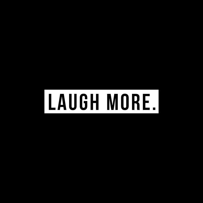 Vinyl Wall Art Decal - Laugh More - 5" x 25" - Modern Minimalist Motivational Quote For Home Bedroom Living Room Office Workplace Decoration Sticker 2