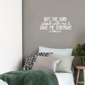 Vinyl Wall Art Decal - But The Lord Stood With Me & Gave Me Strenght - 10.5" x 22" - Modern Inspirational Religious Quote For Home Bedroom Office Church Decoration Sticker 1