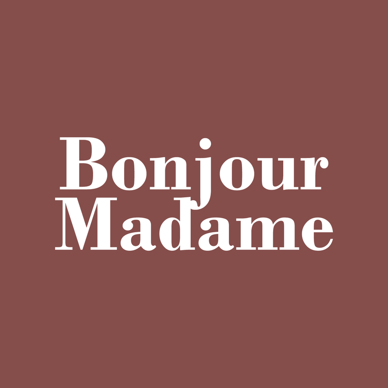 Vinyl Wall Art Decal - Bonjour Madame - 12" x 30" - Trendy Cute French Good Morning Quote For Women Home Bedroom Girls Room Living Room Office Decoration Sticker 2