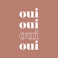 Vinyl Wall Art Decal - Oui Oui Oui Oui - 32" x 15" - Trendy Cute French Design Quote For Home Bedroom Girls Room Living Room Office Coffee Shop Decoration Sticker 1