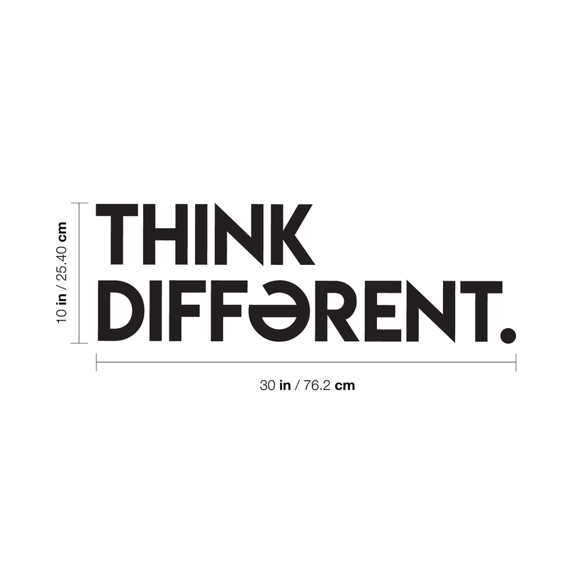 Vinyl Wall Art Decal - Think Different - 10" x 30" - Modern Minimalist Motivational Quote For Home Bedroom Living Room Office Workplace Business Decoration Sticker 4