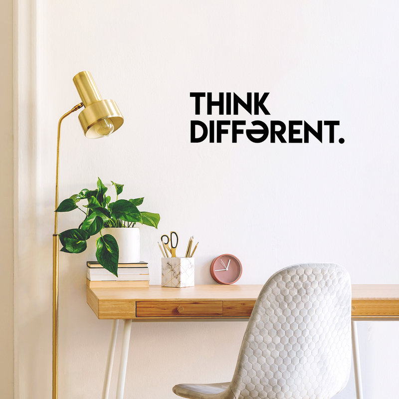 Vinyl Wall Art Decal - Think Different - 10" x 30" - Modern Minimalist Motivational Quote For Home Bedroom Living Room Office Workplace Business Decoration Sticker 3