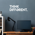 Vinyl Wall Art Decal - Think Different - 10" x 30" - Modern Minimalist Motivational Quote For Home Bedroom Living Room Office Workplace Business Decoration Sticker 1