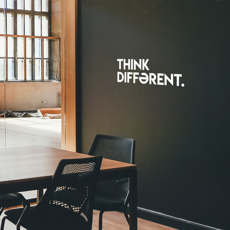 Vinyl Wall Art Decal - Think Different - 10" x 30" - Modern Minimalist Motivational Quote For Home Bedroom Living Room Office Workplace Business Decoration Sticker 3