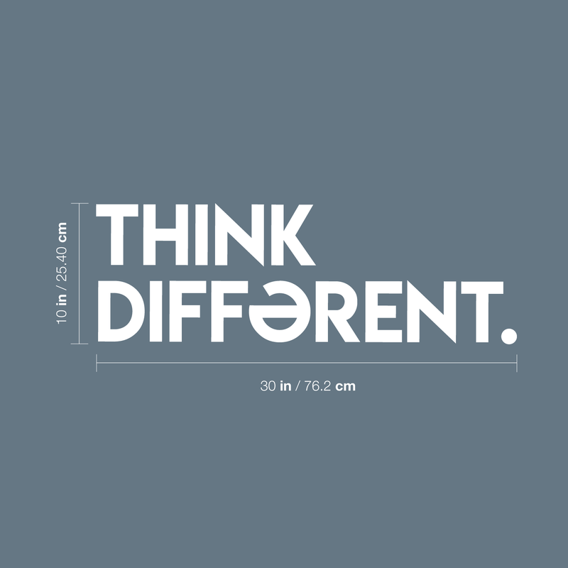 Vinyl Wall Art Decal - Think Different - 10" x 30" - Modern Minimalist Motivational Quote For Home Bedroom Living Room Office Workplace Business Decoration Sticker 5