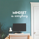 Vinyl Wall Art Decal - Mindset Is Everything - 11" x 27" - Trendy Inspirational Self Appreciation Quote For Home Bedroom Living Room Office Workplace Business Decoration Sticker 1