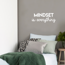 Vinyl Wall Art Decal - Mindset Is Everything - 11" x 27" - Trendy Inspirational Self Appreciation Quote For Home Bedroom Living Room Office Workplace Business Decoration Sticker 2