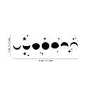 Vinyl Wall Art Decal - Lunar Phases - Modern Moon Stars Design For Home Bedroom Kids Room Nursery Daycare Playroom School Decoration Sticker 4