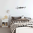 Vinyl Wall Art Decal - Lunar Phases - 10" x 30" - Modern Moon Stars Design For Home Bedroom Kids Room Nursery Daycare Playroom School Decoration Sticker 3