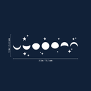 Vinyl Wall Art Decal - Lunar Phases - 10" x 30" - Modern Moon Stars Design For Home Bedroom Kids Room Nursery Daycare Playroom School Decoration Sticker 4