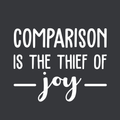 Vinyl Wall Art Decal - Comparison Is The Thief Of Joy - 22" x 29" - Modern Inspirational Quote For Home Bedroom Living Room Classroom Office Workplace Decoration Sticker 1