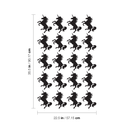 Set Of 20 Vinyl Wall Art Decals - Unicorns Pattern - 7" x 5.5" Each - Beautiful Girly Stencil Adhesives - Removable Unicorn Sticker Decal For Girls Teens Nursery Bedroom Dorm Room Home Decor 4