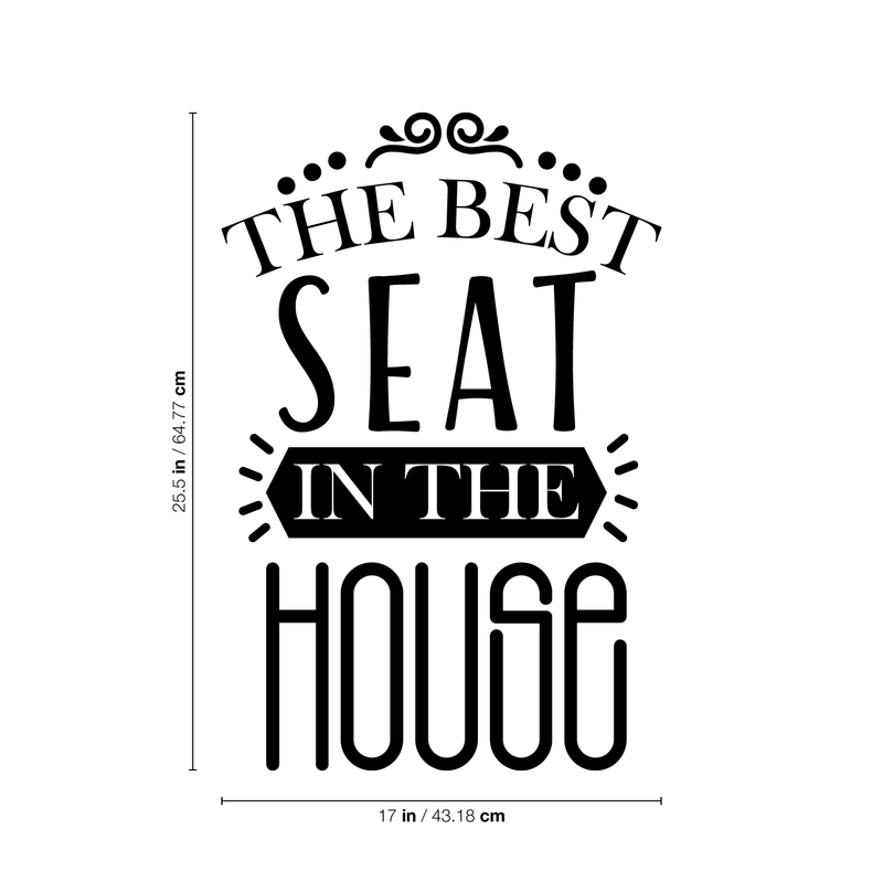 Vinyl Wall Art Decal - The Best Seat In The House - 25.5" x 17" - Trendy Funny Sarcastic Bathroom Door Quote For Home Apartment Bedroom Kids Room Decoration Sticker 4