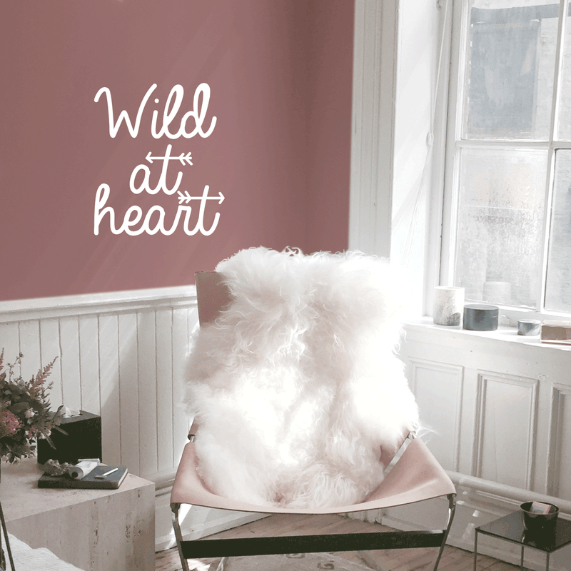 Vinyl Wall Art Decal - Wild At Heart - 20" x 17" - Modern Inspirational Quote For Home Bedroom Closet Living Room Office Workplace Coffee Shop Decoration Sticker 4