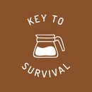 Vinyl Wall Art Decal - Key To Survival - 22" x 17" - Trendy Funny Quote For Coffee Lovers Home Kitchen Living Room Coffee Shop Office Cafe Decoration Sticker 5