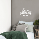 Vinyl Wall Art Decal - Love Yourself More - 17" x 24" - Modern Inspirational Quote For Home Bedroom Closet Kids Room Living Room Office Workplace Decor Sticker 2