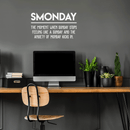 Vinyl Wall Art Decal - Smonday The Moment When Sunday Stops - 17" x 30" - Modern Funny Monday Quote For Home Bedroom Closet Living Room Kitchen Office Decor Sticker 3