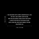 Vinyl Wall Art Decal - Galatians 2:20 I Am Crucified With Christ - 10" x 24" - Modern Inspirational Religious Bible Passage Quote For Home Bedroom Office Church Decoration Sticker 4