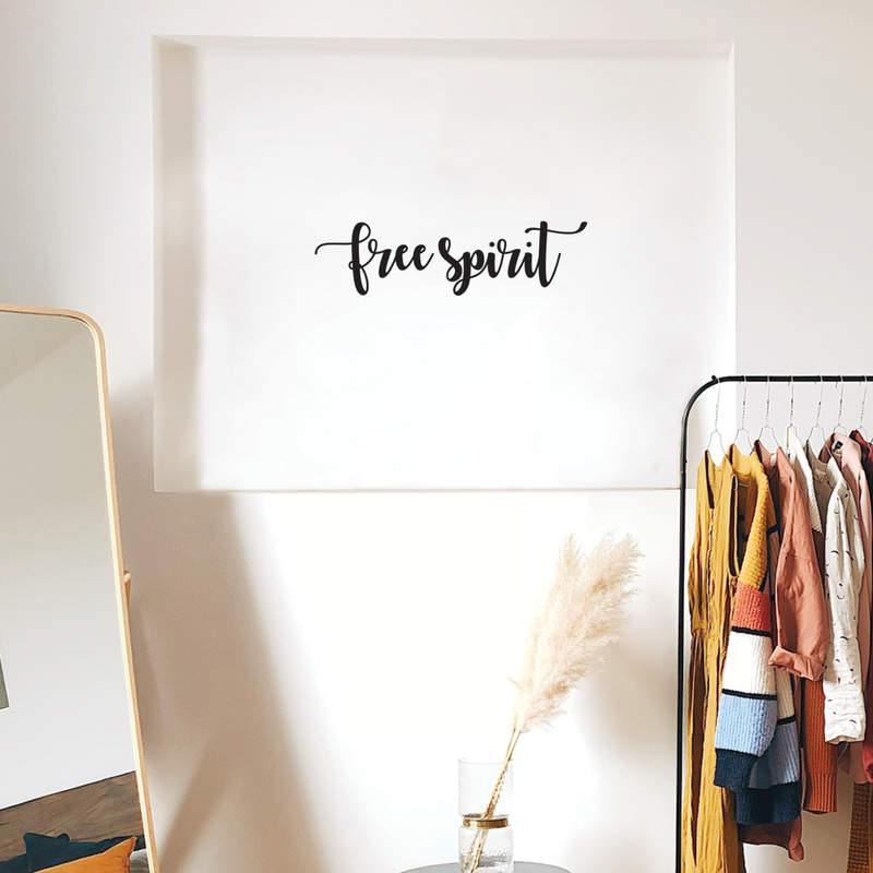 Vinyl Wall Art Decal - Free Spirit - 6.5" x 24" - Modern Inspirational Quote For Home Bedroom Closet Living Room Apartment Office Coffee Shop Decoration Sticker 5