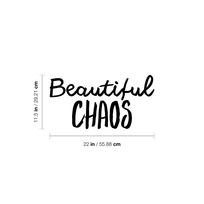 Vinyl Wall Art Decal - Beautiful Chaos - 11. Modern Funny Inspirational Quote For Home Teens Bedroom Bathroom Closet Living Room Office Decoration Sticker 4