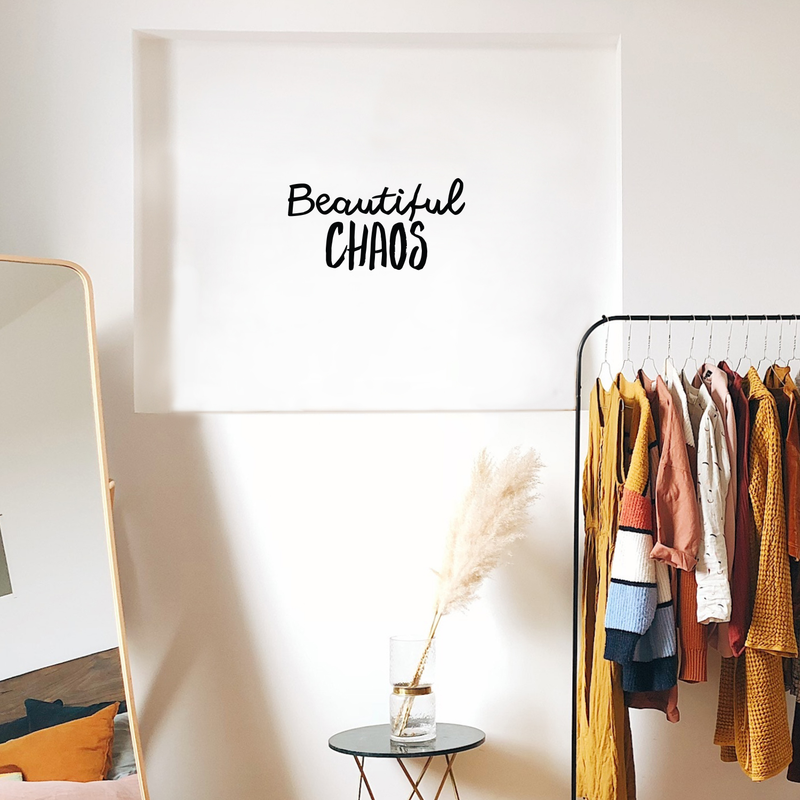 Vinyl Wall Art Decal - Beautiful Chaos - 11. Modern Funny Inspirational Quote For Home Teens Bedroom Bathroom Closet Living Room Office Decoration Sticker 5