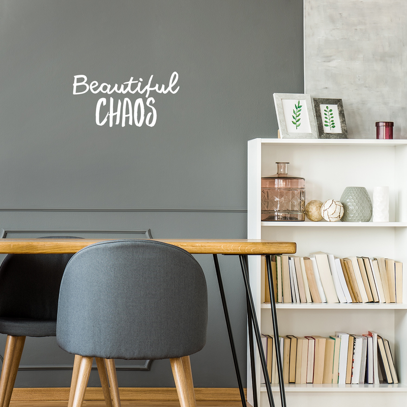 Vinyl Wall Art Decal - Beautiful Chaos - 11.5" x 22" - Modern Funny Inspirational Quote For Home Teens Bedroom Bathroom Closet Living Room Office Decoration Sticker 3