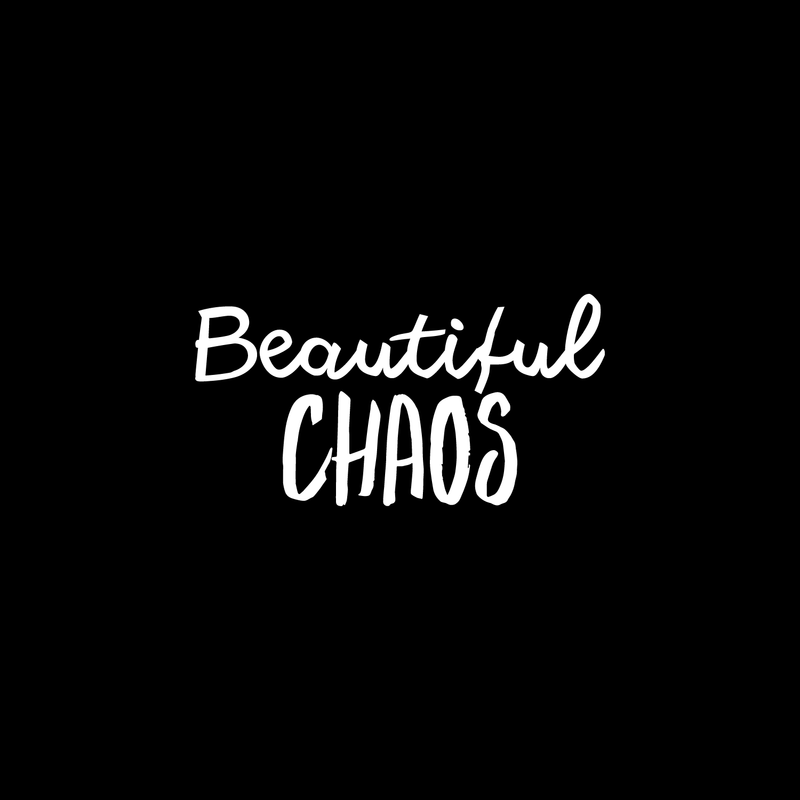 Vinyl Wall Art Decal - Beautiful Chaos - 11.5" x 22" - Modern Funny Inspirational Quote For Home Teens Bedroom Bathroom Closet Living Room Office Decoration Sticker 4