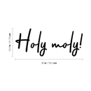 Vinyl Wall Art Decal - Holy Moly - 12.5" x 30" - Modern Funny Surprise Slang Words Quote For Home Teens Room Living Room Bedroom Kitchen Closet Decoration Sticker 4