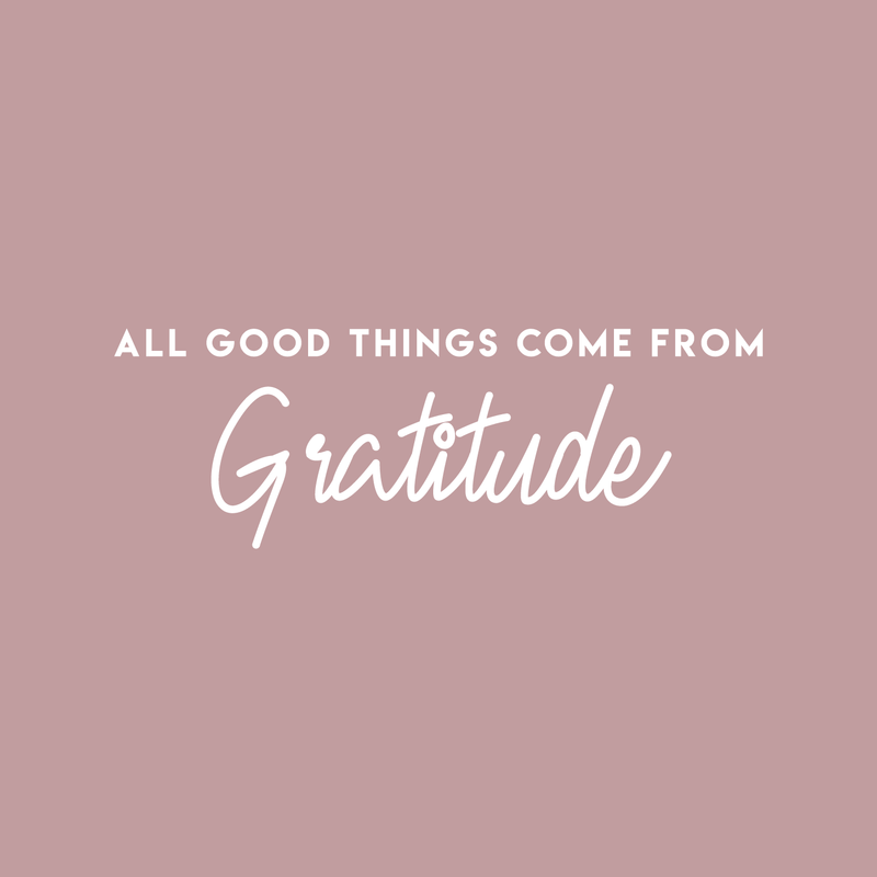 Vinyl Wall Art Decal - All Good Things Come From Gratitude - 10" x 29.5" - Modern Inspirational Gratefulness Quote For Home Bedroom Living Room Office Workplace School Decoration Sticker 1