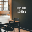 Vinyl Wall Art Decal - Everything You Create Matters - 17" x 27" - Modern Inspirational Quote For Home Bedroom Kids Room Office Workplace School Classroom Decoration Sticker 2