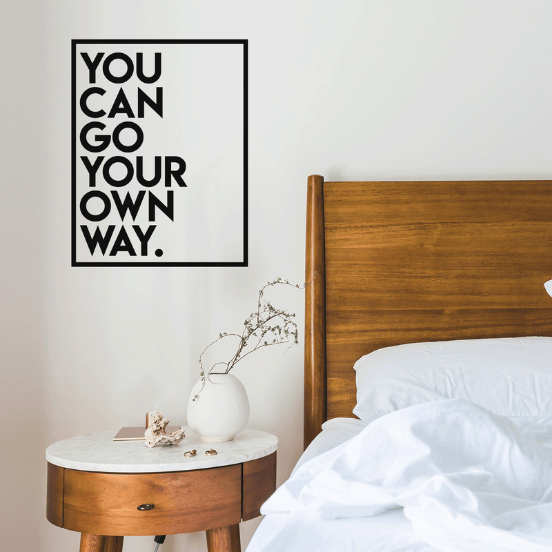 Vinyl Wall Art Decal - You Can Go Your Own Way - 22" x 17" - Modern Inspirational Quote For Home Apartment Bedroom Closet Living Room Office Decoration Sticker 5