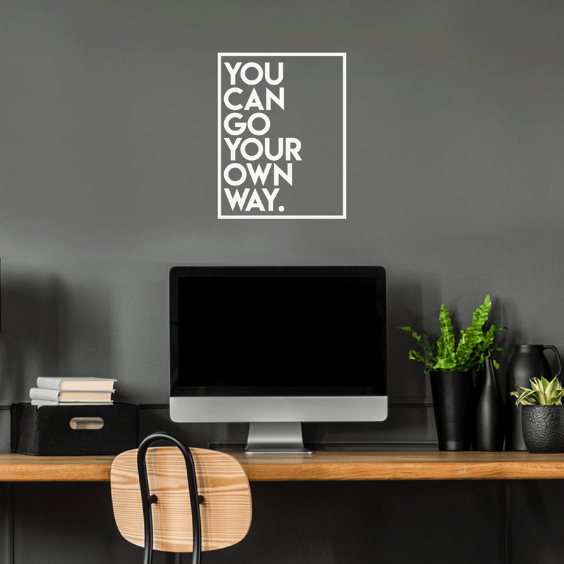 Vinyl Wall Art Decal - You Can Go Your Own Way - 22" x 17" - Modern Inspirational Quote For Home Apartment Bedroom Closet Living Room Office Decoration Sticker 3