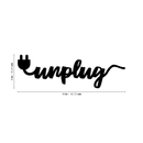 Vinyl Wall Art Decal - Unplug - Trendy Inspirational Self-Care Quote For Home Apartment Bedroom Closet Living Room Office Decoration Sticker 5