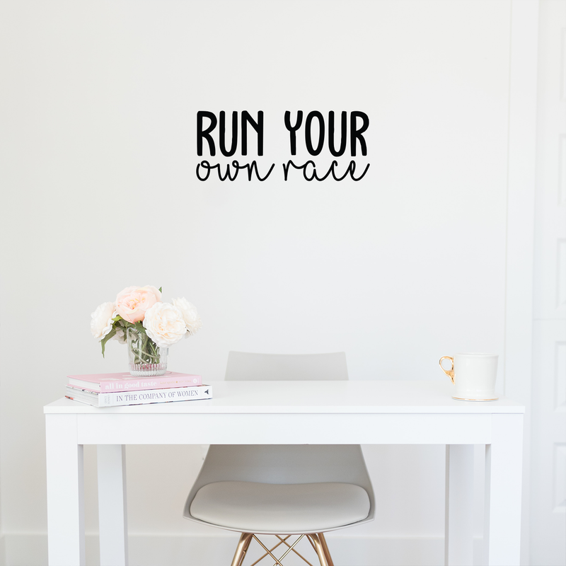 Vinyl Wall Art Decal - Run Your Own Race - 9" x 22" - Modern Inspirational Quote For Home Apartment Bedroom Closet Living Room Office Decoration Sticker 3