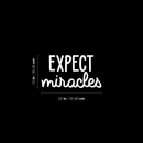 Vinyl Wall Art Decal - Expect Miracles - 12" x 22" - Modern Motivational Quote For Home Apartment Bedroom Living Room Office Workplace Decoration Sticker 4