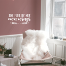 Vinyl Wall Art Decal - She Flies By Her Own Wings - 10.5" x 23" - Motivational Sticker Quote For Women Home Bedroom Living Room Girls Room Work Office Decor 2