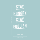 Vinyl Wall Art Decal - Stay Hungry Stay Foolish - 30" x 13" - Motivational Sticker Steve Jobs Quote For Home Bedroom Living Room Gym School Work Office Decor 4
