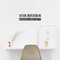 Vinyl Wall Art Decal - Your Intuition Knows Her Sh*t - Modern Sarcastic Adult Joke Quote For Home Bedroom Living Room Apartment Coffee Shop Decoration Sticker 2