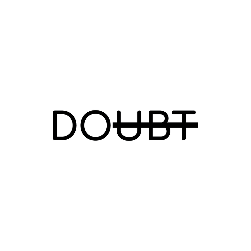 Vinyl Wall Art Decal - Doubt - 5" x 24" - Modern Motivational Minimalist Sticker Quote  For Home Bedroom Living Room Classroom Coffee Shop Work Office Decor 3