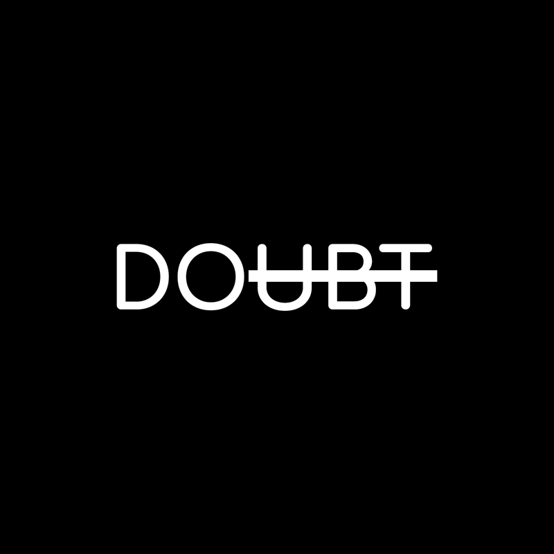 Vinyl Wall Art Decal - Doubt - 5" x 24" - Modern Motivational Minimalist Sticker Quote  For Home Bedroom Living Room Classroom Coffee Shop Work Office Decor 2