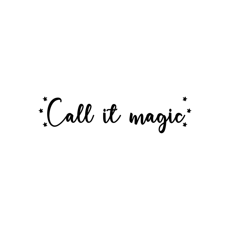 Vinyl Wall Art Decal - Call It Magic - 6" x 25" - Modern Inspirational Magical Stars Sticker Quote For Home Bedroom Living Room Kids Room Playroom Nursery Decor 4