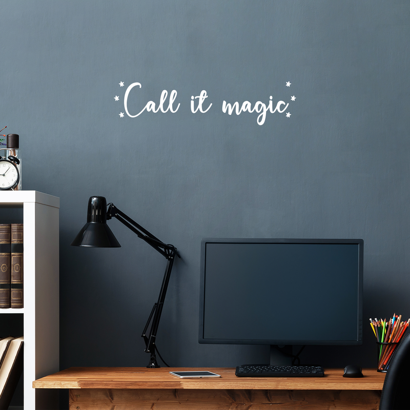 Vinyl Wall Art Decal - Call It Magic - 6" x 25" - Modern Inspirational Magical Stars Sticker Quote For Home Bedroom Living Room Kids Room Playroom Nursery Decor 2