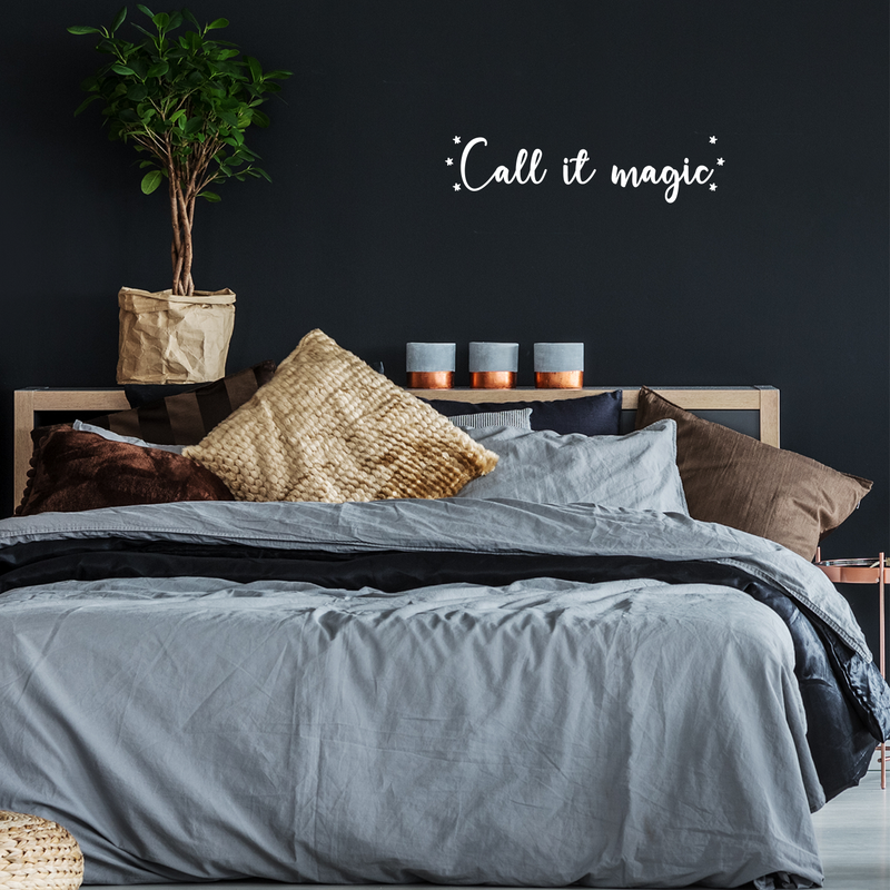 Vinyl Wall Art Decal - Call It Magic - 6" x 25" - Modern Inspirational Magical Stars Sticker Quote For Home Bedroom Living Room Kids Room Playroom Nursery Decor 3