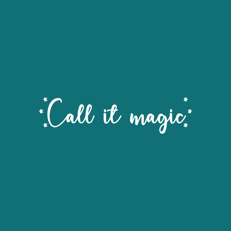 Vinyl Wall Art Decal - Call It Magic - 6" x 25" - Modern Inspirational Magical Stars Sticker Quote For Home Bedroom Living Room Kids Room Playroom Nursery Decor 5