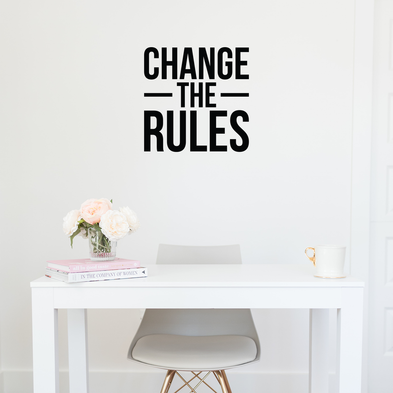 Vinyl Wall Art Decal - Change The Rules - 17" x 17" - Trendy Motivational Quote For Home Bedroom Living Room Apartment Office Workplace Coffee Shop Decoration Sticker 3