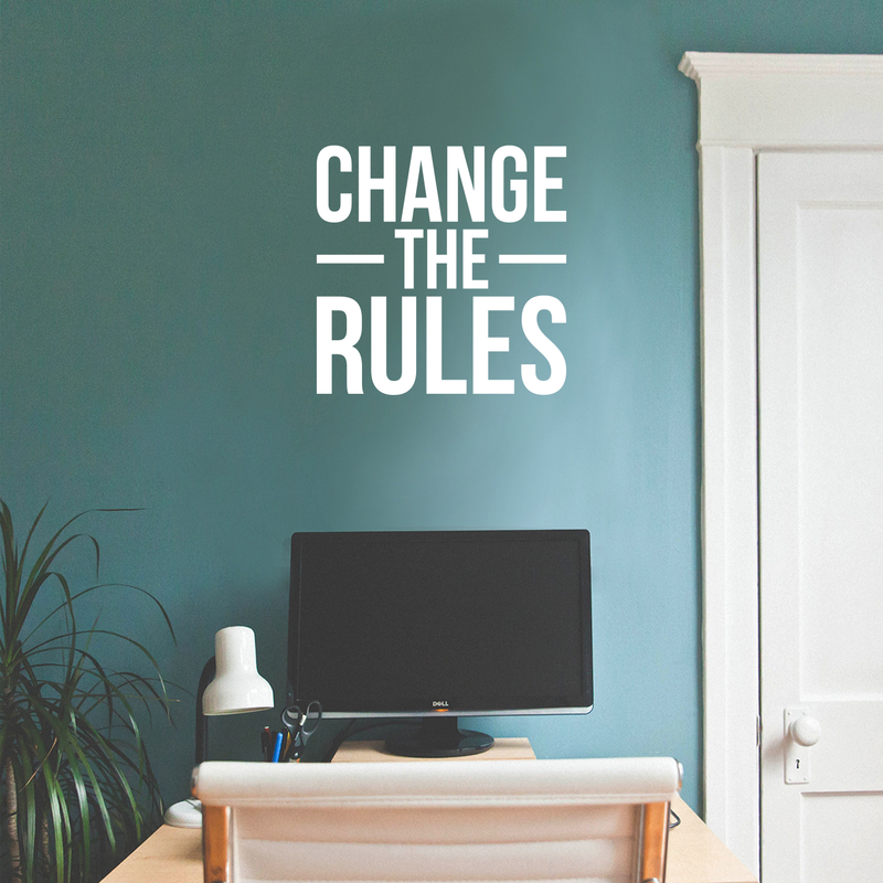 Vinyl Wall Art Decal - Change The Rules - 17" x 17" - Trendy Motivational Quote For Home Bedroom Living Room Apartment Office Workplace Coffee Shop Decoration Sticker 2